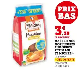 U Express St michel madeleines moelleuses aux oeufs plein air offre