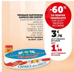 U Express Caprice des dieux fromage pasteurisé offre