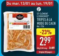 ALDI Clément - st- le boucher tripes à la mode de caen offre