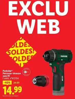 Lidl Parkside - perceuse-visseuse sans fil offre