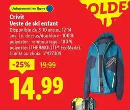 Lidl Crivit - veste de ski enfant offre