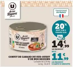 Hyper U U de nos regions - confit de canard du sud-ouest offre