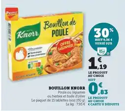 Hyper U Knorr - bouillon de poule offre