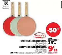 Hyper U Menastyl - crepiere 26cm offre
