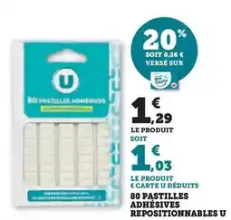Hyper U U - 80 pastilles adhésives repositionnables offre