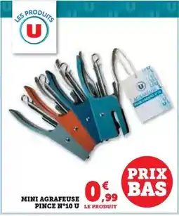 Hyper U U - mini agrafeuse pince n°10 offre