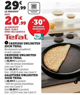 Hyper U Tefal - crepiere nlimited offre