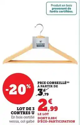 Bi1 U - lot de 3 contres offre