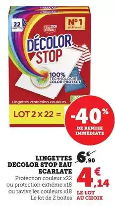 Bi1 Decolor stop - lingettes offre