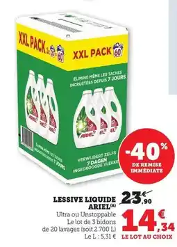 Bi1 Ariel - lessive liquide offre