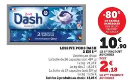 Bi1 Dash - lessive pods 2 en 1 offre