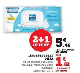 Super U Mixa bebé - lingettes offre