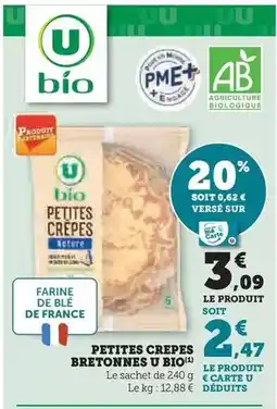 Super U U - petites crepes bretonnes bio offre