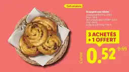 Lidl Escargots au raisin offre