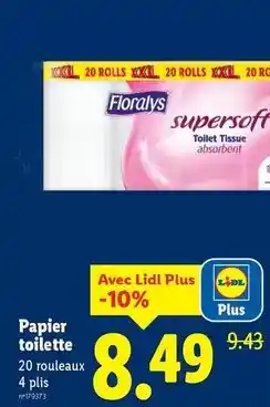 Lidl Floralys - papier toilette offre