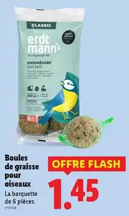Lidl Erdt mann's - boules de graisse pour oiseaux offre