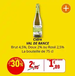 Coccinelle Supermarché Cidre val de rance offre