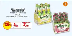 Coccinelle Supermarché Bière sans alcool tourtel twist offre