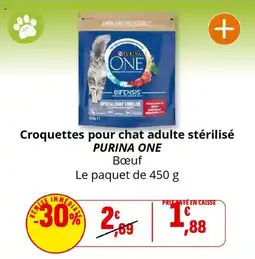 Coccinelle Supermarché Croquettes pour chat adulte stérilisé purina one offre