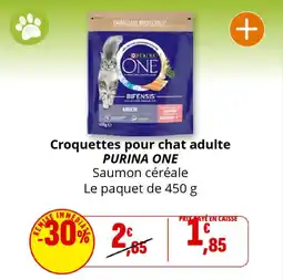 Coccinelle Supermarché Croquettes pour chat adulte purina one offre