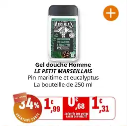 Coccinelle Supermarché Gel douche homme le petit marseillais offre