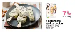 Picard 4 bâtonnets vanille cookie offre