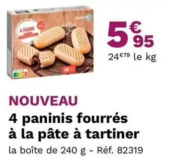 Nouveau 4 paninis fourrés à la pâte à tartiner