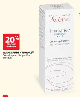 Auchan Avène gamme hydrance offre