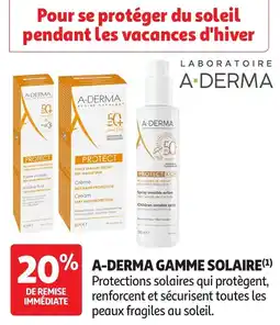 Auchan A-derma gamme solaire offre
