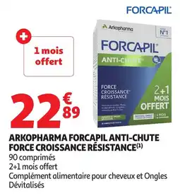 Auchan Arkopharma forcapil anti-chute force croissance résistance offre