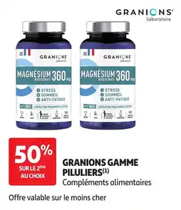 Auchan Granions gamme piluliers offre