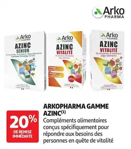 Auchan Arkopharma gamme azinc offre