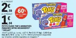 E.Leclerc Express Petits filous tub's aromatisés panachés offre découverte yoplait offre