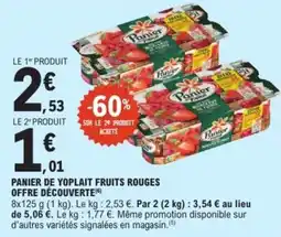 E.Leclerc Express Panier de yoplait fruits rouges offre découverte offre