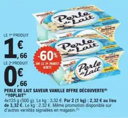 E.Leclerc Express Perle de lait saveur vanille offre découverte yoplait offre