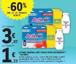 E.Leclerc Express Actimel original goût fraise offre découverte actimel offre