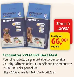 Maxi Zoo Premiere croquettes best meat offre