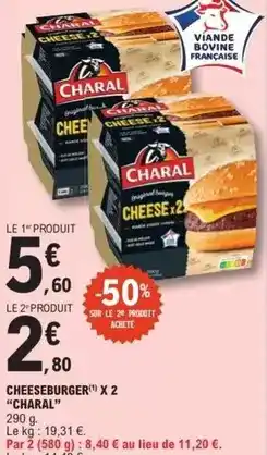 E.Leclerc Express Charal - cheeseburger x 2 offre