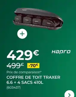 Feu Vert Hapro - coffre de toit traxer offre