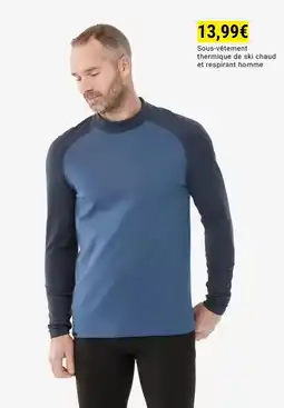 Decathlon Sousantement thermique de ski chaud et respirant homme offre