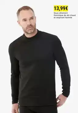 Decathlon Sous arôment thermique de ski chaud et respiration homme offre