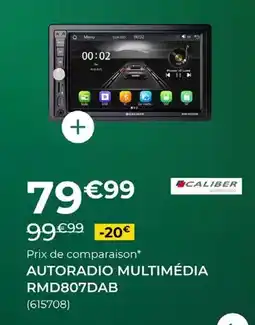 Feu Vert Caliber - autoradio multimédia rmd807dab offre