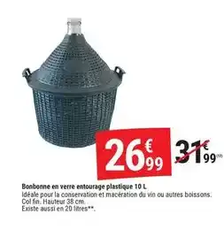 Gamm vert Bononne en verre entourage plastique 10 l offre