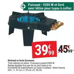 Gamm vert Dim - réchaud en fonte sonaerna offre