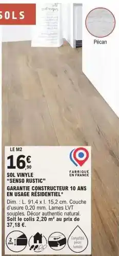 E.Leclerc Brico Dim - solv winyle senno rustic garantie constructeur offre