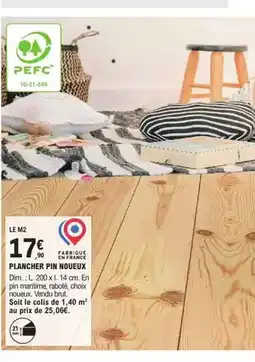 E.Leclerc Brico Dim - plancher pin noueux offre