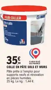 E.Leclerc Brico Colle en pâte sols et murs offre