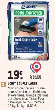 E.Leclerc Brico Mapei - joint souple large offre