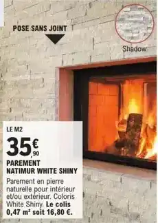 E.Leclerc Brico Parement natimur white shiny offre