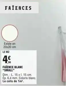 E.Leclerc Brico Dim - faïence blanc offre